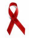 Small ribbon bow Tie , Satin Red AIDS bow with safety pin to sign AIDS mark