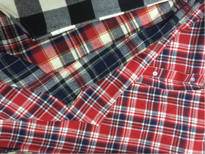 Leisure Style Plaid Shirt Flannel Jacket