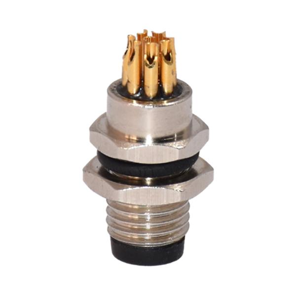 Waterproof Male Female Connector , Panel Mount Waterproof Connector With Solder