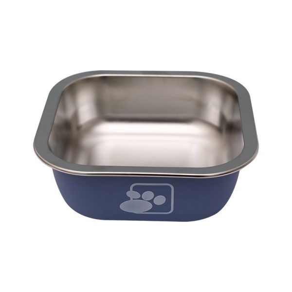 Pet Stainless Steel Dog Bowl Tableware Anti-Tip Double-Layer Stainless Steel  Cat Drinking Bowl