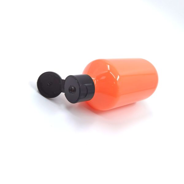 El cosmético plástico anaranjado embotella el envase del acondicionador de pelo del champú de 100ml 200ml 250ml