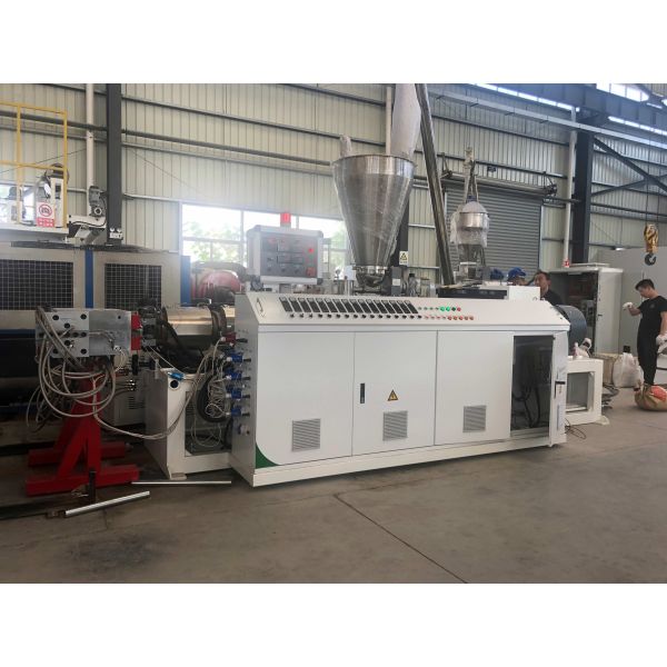 Customized 80/156 Conical Twin Screw Extruder for PVC/PE/PP Profile Extrusion at Best