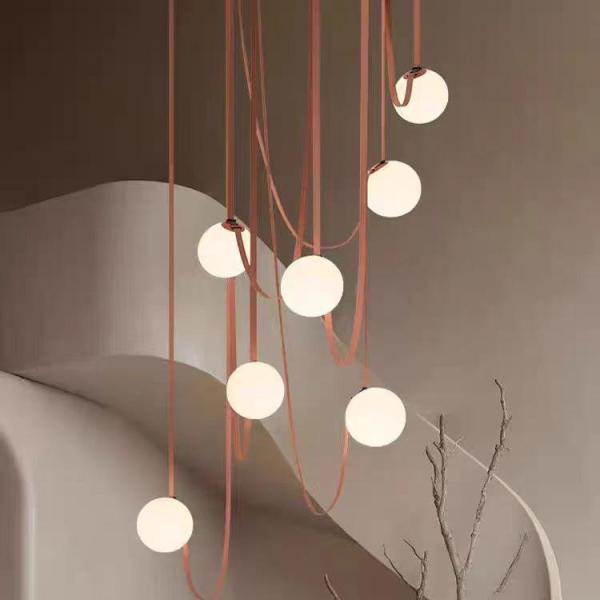 Nordic Minimalist Belt Chandelier Italian Designer Living Room Loft Dining Room Pendant Light