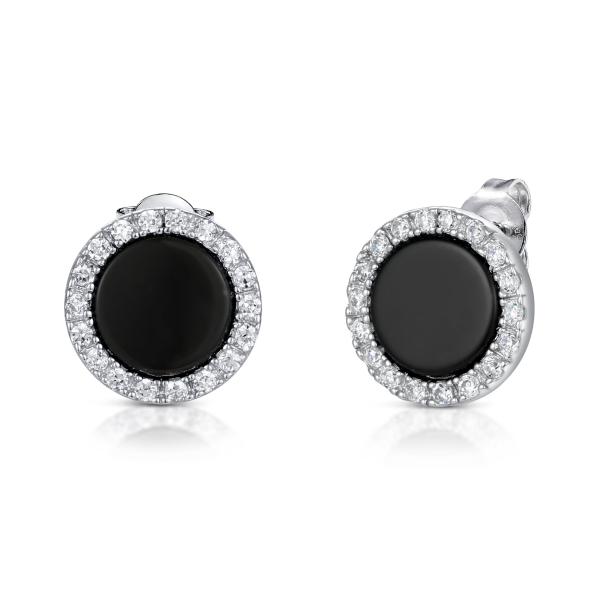 Brincos de prata de Sterling Silver AAA+ 925 redondos CZ dos brincos dos parafusos prisioneiros para mulheres