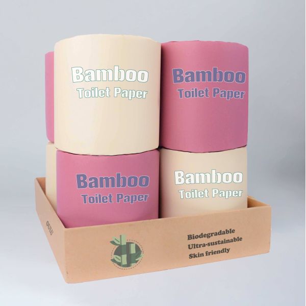 wholesale Standard Roll ultra soft strong Bamboo Pulp virgin 3 ply toilet paper roll