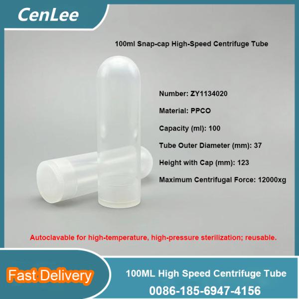 Max RCF 50000 xg Laboratory 100ml High-Speed Centrifuge Tubes for Cell Culture