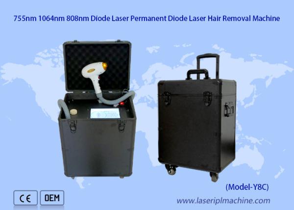 Máquina indolor portátil 755nm 1064nm 808nm da remoção do cabelo do diodo permanente