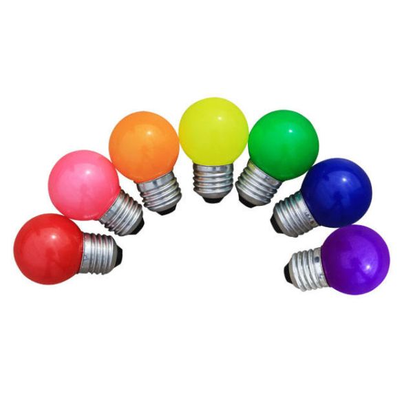 Colorful Led Bulb 1W 2W G45 Golf E14 B22 E27 for Lighting and Glass Material Design