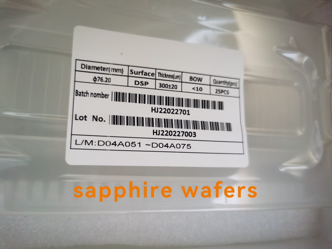 Пропускаемость DSP/SSP окна сапфира вафли сапфира Dia50.8mm Thic100+/-15um высокая оптически
