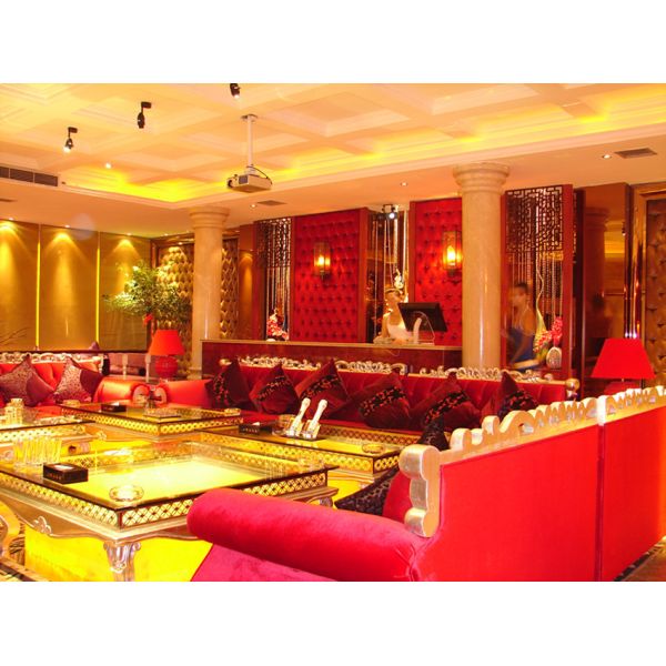 ISO Commercial U Shape Booth Connected Round Nightclub Luxury Bench Sofa