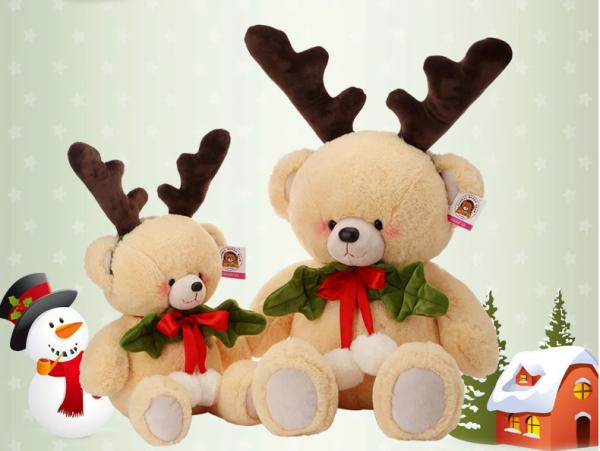 sitting scarf polar bear plush toys Christmas polar bear