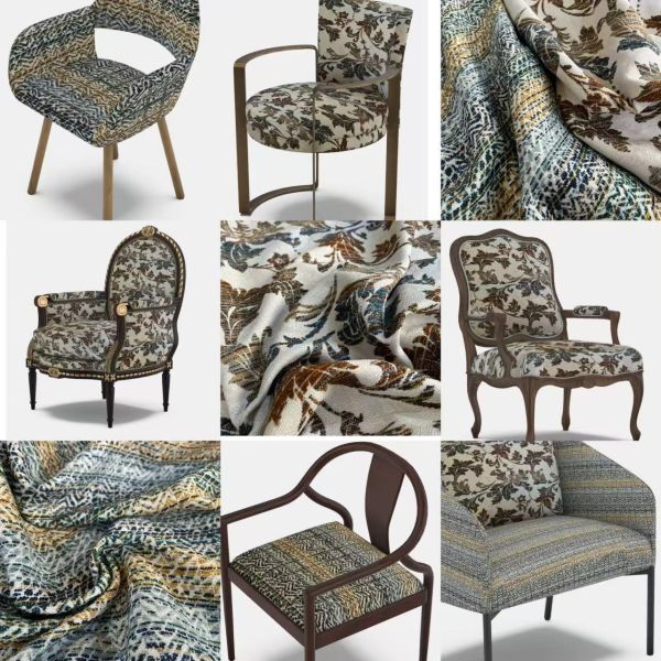 100%Polyester 430GSM Heavy Weight Jacquard Woven Sofa Fabric For Home Decoration