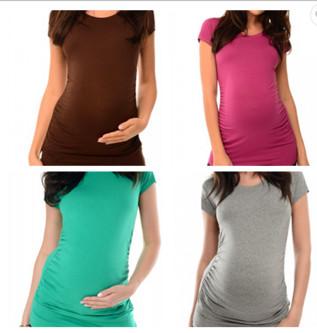Customize women pregnancy clothes wholesale cheap blank short sleeves maternity t shirts