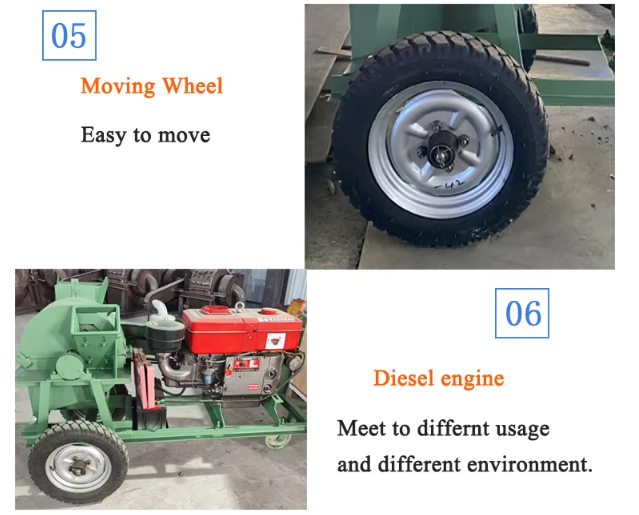 Mobile Palm Leaf Tree Crusher Wood Chipper