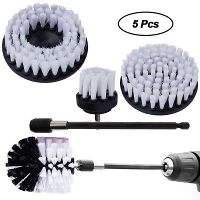 brosse de nettoyage de voiture de brosse de perceuse d'épurateur de la puissance 5Pcs/Set pour la roue en verre Rim Cleaning Detailing Brushes de pneu