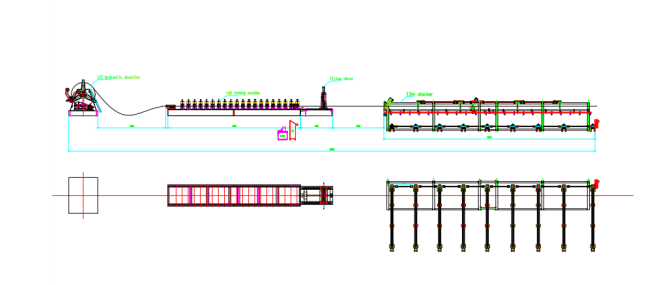 H75 Trapezoidal Roof Sheet Roll Forming Machine For Tile Making