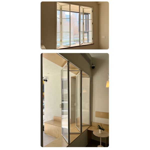 Professional Modern Kitchen Stainless Steel Screen Aluminum Alloy Frame Soundproof Folding Windows 5-Year Warranty for Window