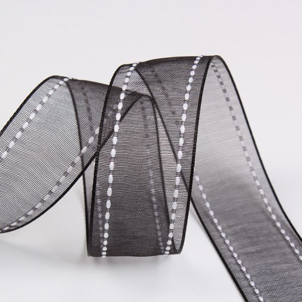 25мм покрытие 38мм сшитая полиэстерная лента для цветочных подарков