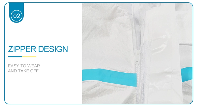 Anti Virus L 165cm White Disposable Overalls