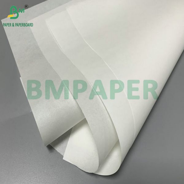 Food Safe 40gsm 50gsm Silicone Oven Baking Paper White Greaseproof Пищевая безопасность 40 г / г 50 г / г Силиконовая печь Пищевая бумага Белая Greaseproof