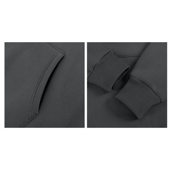 Winter Plain Hoodies Men's Hoodie Thick Tight Fleece Drop Shoulder Hoodie Cotton XS-4XL 480g