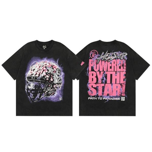 Men's Oversized Graphic Tee Crew Neck Short Sleeve Vintage Streetwear Tee Tops