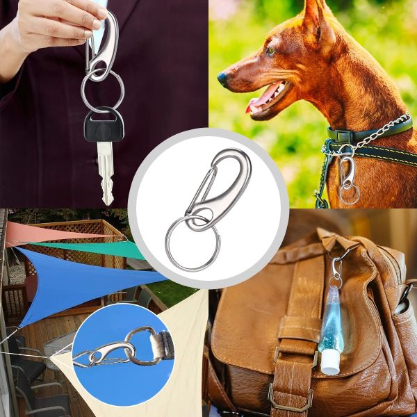 Egg Shape Stainless Steel Spring Snap Hook Boat Accessories Rigging Hardware