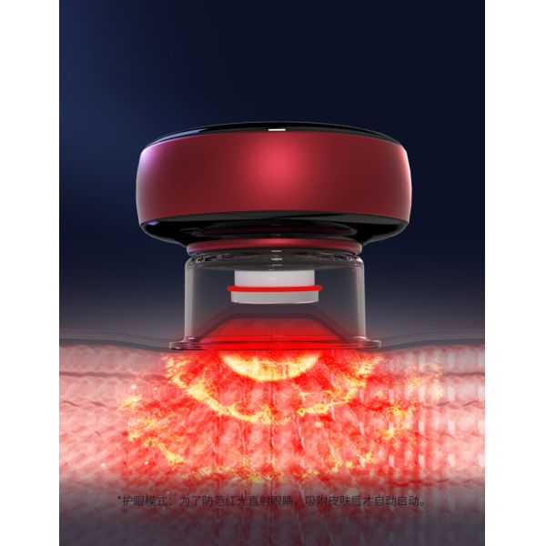 Type-C Powered Fitdash Foot Massage Therapy Device with Red Light and Vibrating Suction