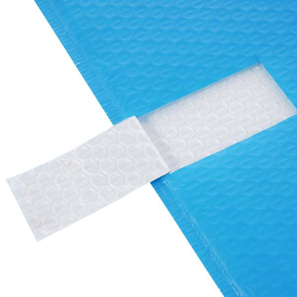 Blue LDPE Poly Bubble Mailer Bag Waterproof Recyclable Self Seal