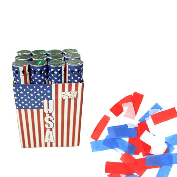 Biodegradable Blue Red White Slip Paper Party Confetti Cannon