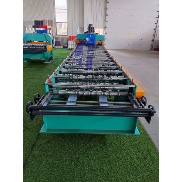980 Model Glazed Tile Roll Forming Machine with 16 Roll Forming Stations and PLC Control System for Roof Tiles