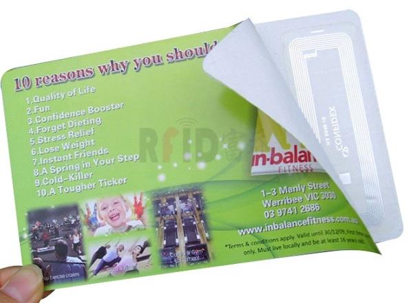 Custom Printed 13.5-14.5Mhz HF Rfid Paper Card Ultualight EV1 Chip PVC / Paper Material