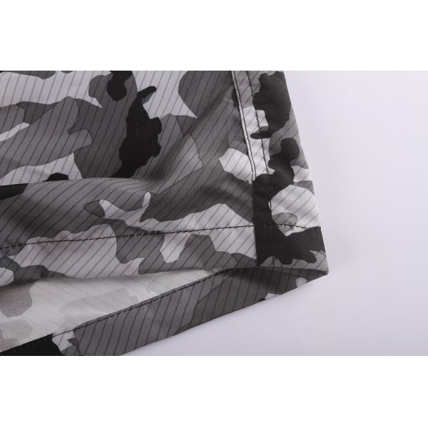 Olive Camouflage Mens Elastic Waist Board Shorts