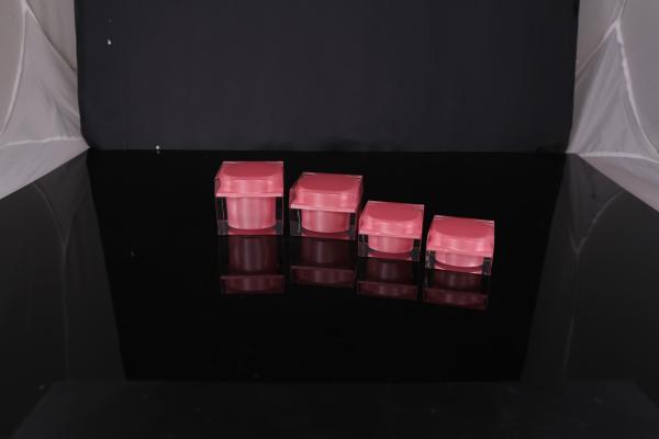 hand lip crystal pump empty square white Screen Printing Airless 30ml Cosmetic Cream Jars