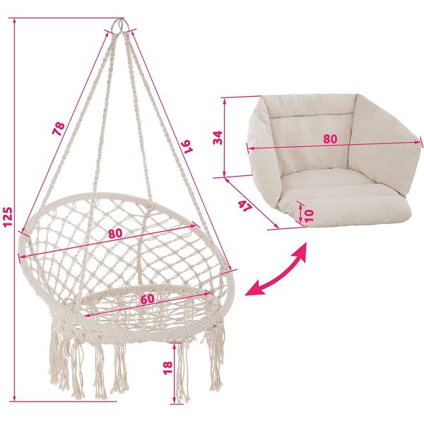 Гамако Усадьба Садовый сад Макрамовый Гаральный Висячий Стул Гамако для домашних животных