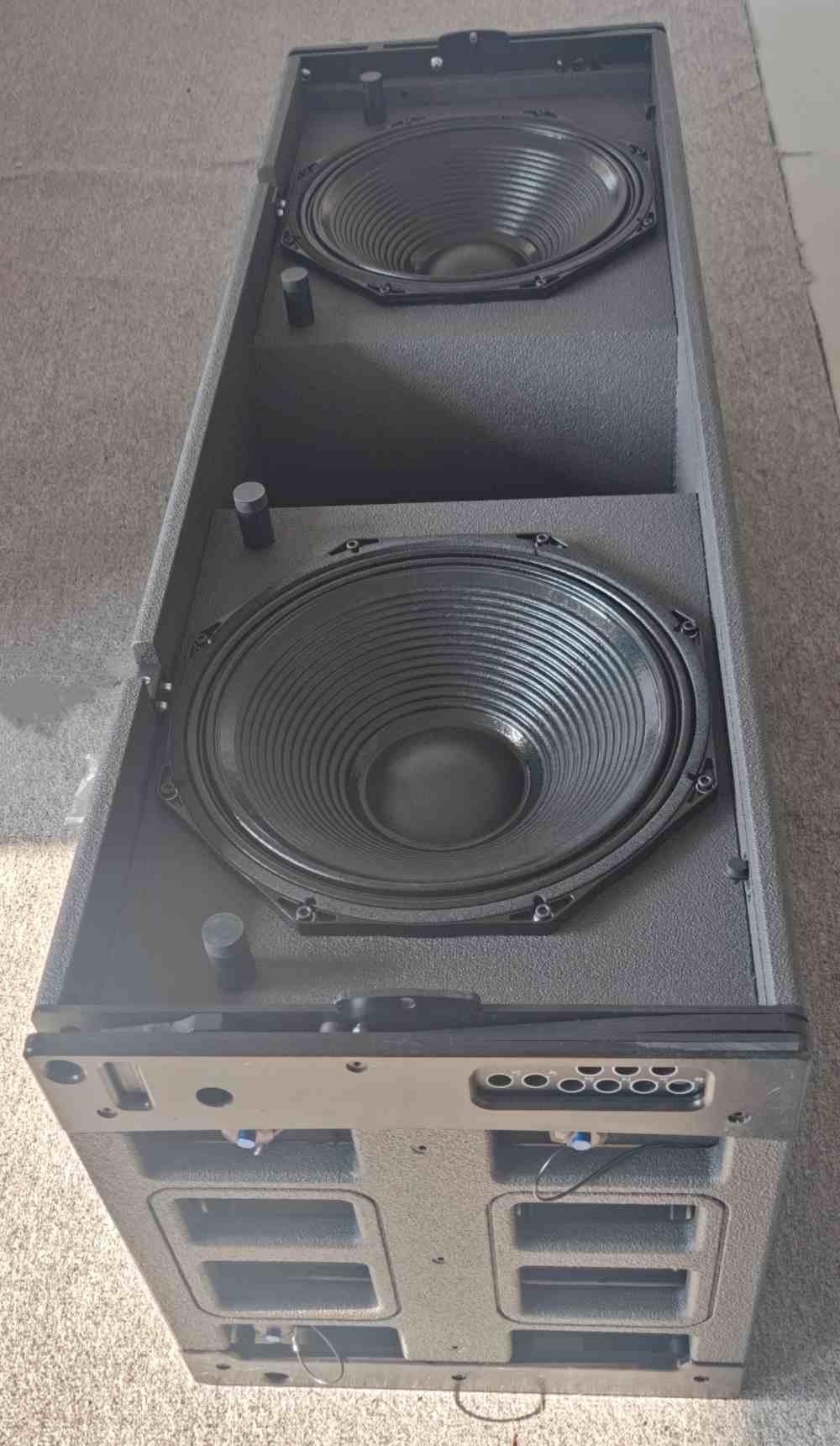 flyable 2x15 bass bin 1200w neodymium woofer speaker