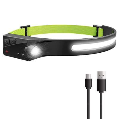 Wave sensor rechargeable headlamp for cycling with USB led headlamp rechargeable