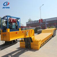 Customizable Extendable 3-Axle Lowbed Semi Trailer Steel Gooseneck Lowboy Trucks Trailers for Sale