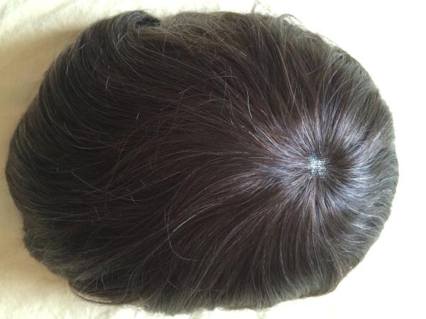Toupet en cheveux humains de taille de base personnalisable pour votre satisfaction