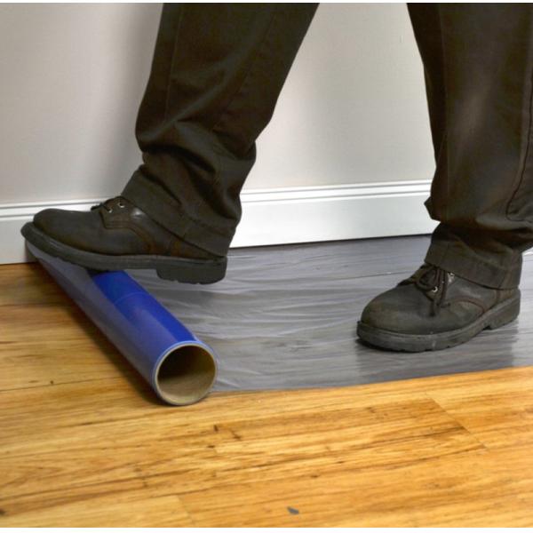 Anti Scratch PE Blue Color Hardwood Floor Protective Plastic Film Hard Surface Stretch Film