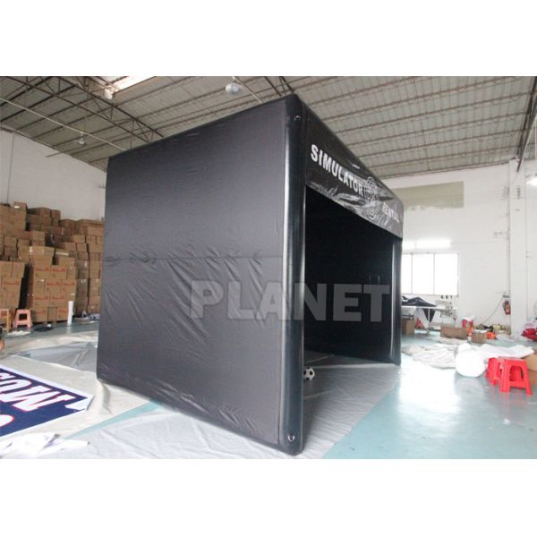 Шатер имитатора гольфа экрана на открытом воздухе логотипа черноты крытого спорта изготовленного на заказ раздувной