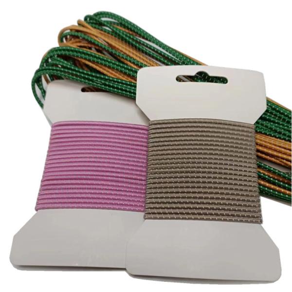 Garment Accessories Polyester Braided Elastic Bungee Cord with Reflective Dot