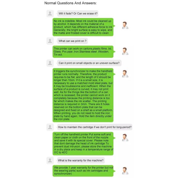 Handheld Inkjet Printer for Portable Data Code and Logo Printing 50M/MIN Print Speed