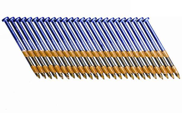Full Round Head Plastic Strip Nails Smooth / Ring Shank 3.25 In. x 0.121 In. 20 - Degree
