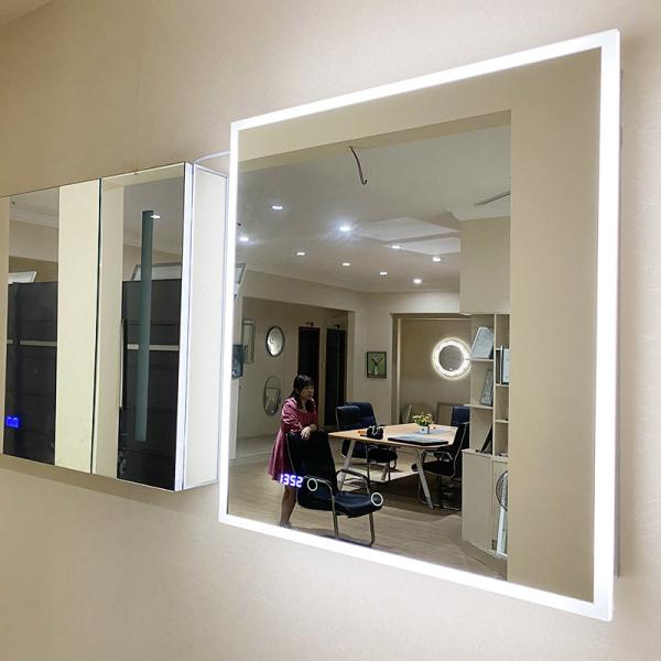Customized LED Illuminated Mirror Cabinet 3mm Lighted Mirror Medicine Cabinet 3000K