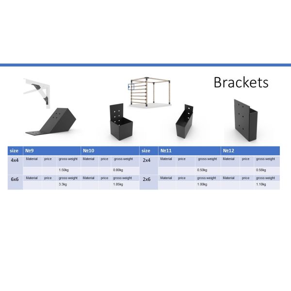 Металлический пергольный болт с подъемным брекетом