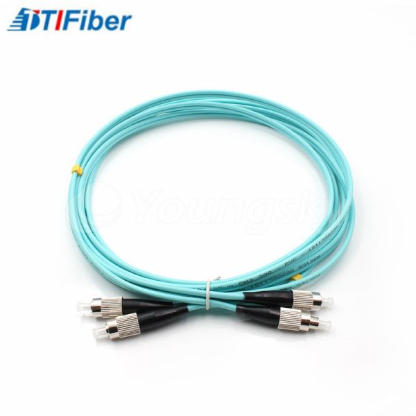 Indoor Duplex OM3 Fiber Optic Patch Cables Jumper MM FC - FC UPC Low Insertion Loss