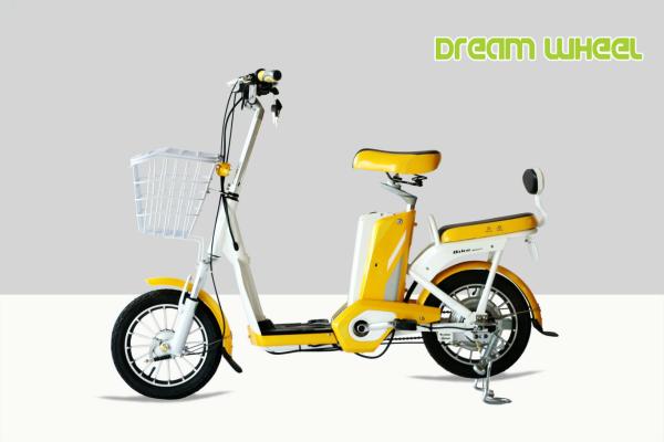 250W Lightweight Pedal Assist Electric Bike 16 Two Wheels 48V Lithium Battery