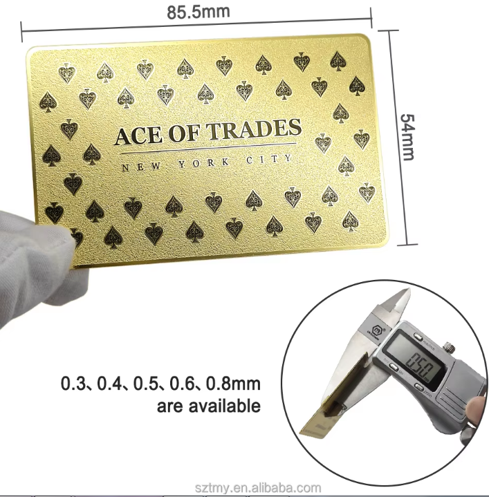 Custom Membership VIP Business Cards With Qr Code Luxury Plated Embossed Black and Gold Edge