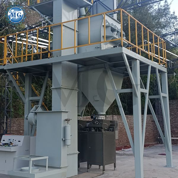 Usine jumelle de mortier de mélangeur à pales d'axe